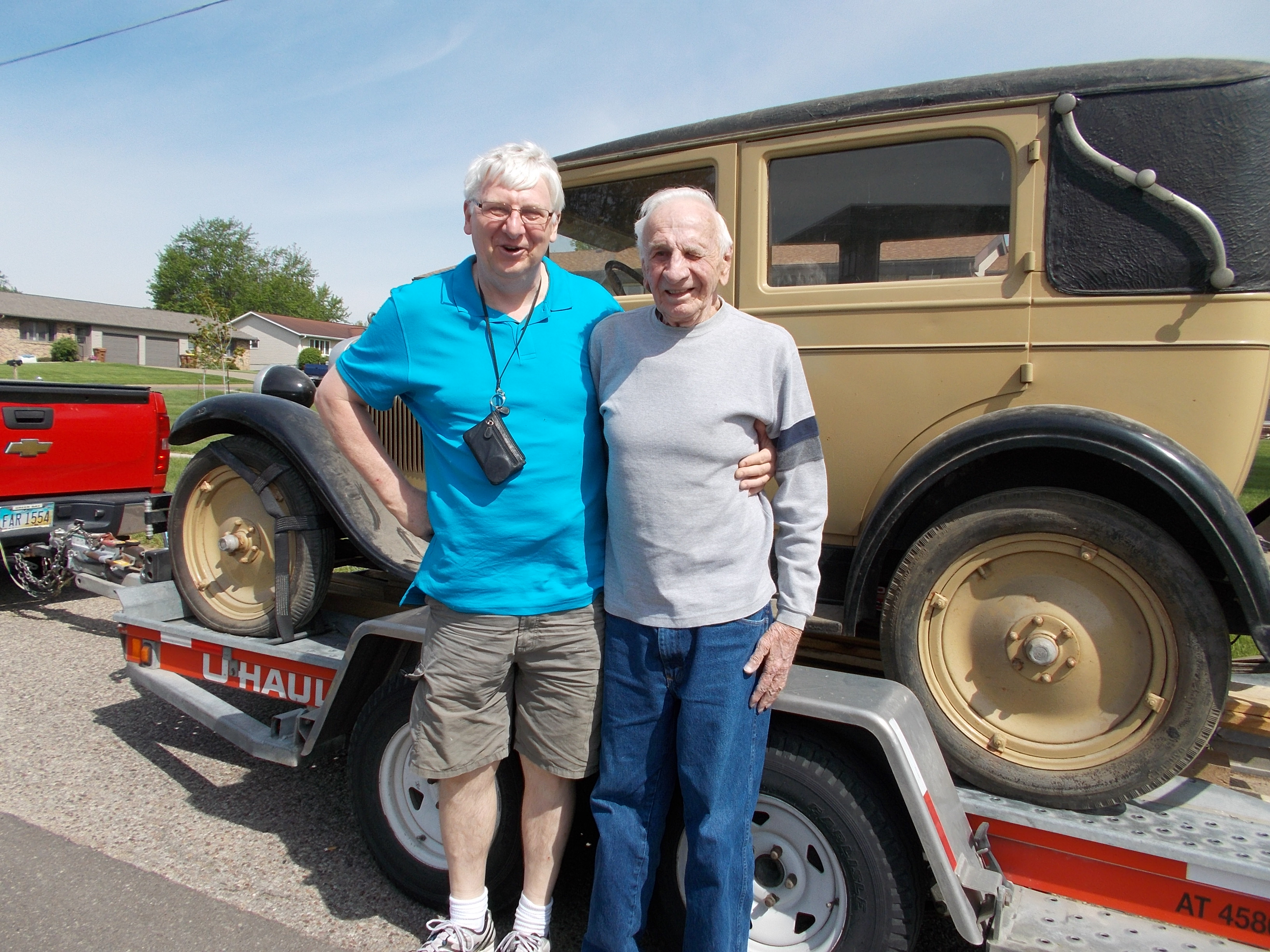 Roger and Bruce with the 1928 Chevy